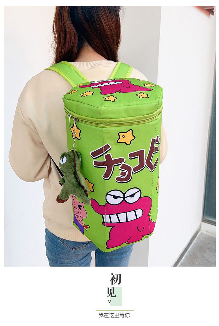 New cute schoolbag, Crayon Shin-chan, Little Crocodile box, large-capacity three-dimensional bucket bag, backpack, racket bag, trendy back pic 13