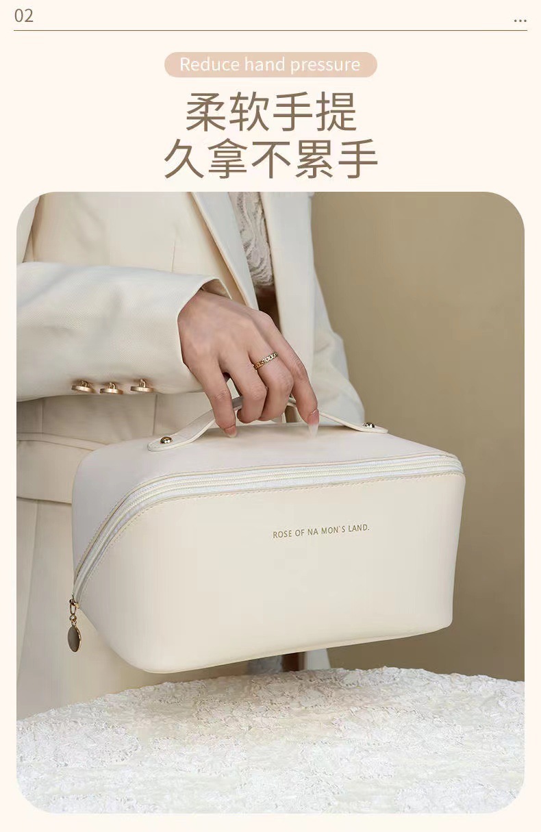 2024 High-end multi-layer makeup bag, thickened storage toiletry bag, travel lightweight pillow bag, storage bag, storage bag pic 1