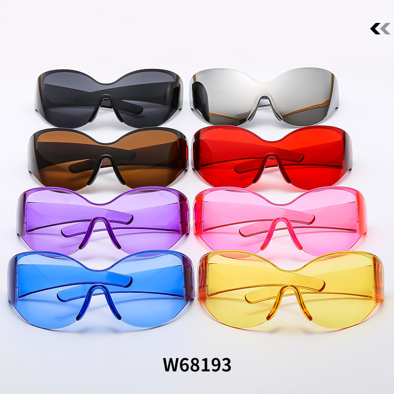 时髦高级感68193连体欧美小众个性墨镜男女时尚未来风韩版太阳镜详情4