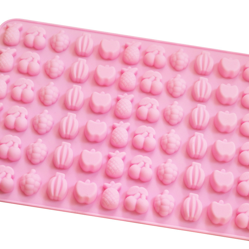 宝宝辅食 DIY巧克力饼干烘焙硅胶模具  66连水果软糖模详情6