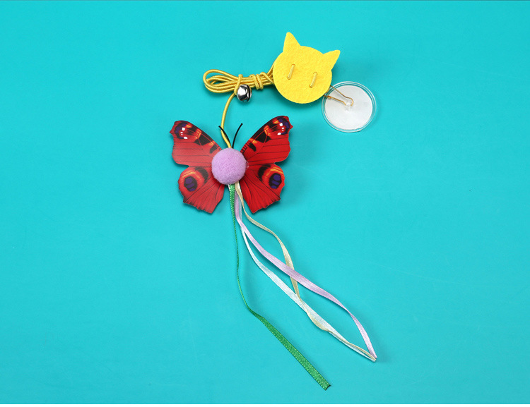 Hanging cat toys, door-hanging cat toys, biting elastic rope cat toys, feather cat toys, pet supplies pic 13