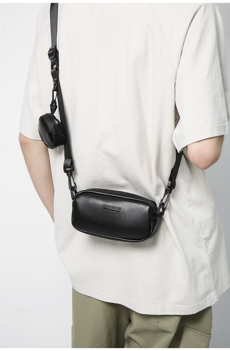 2026新款PU男士斜挎包韩版休闲小方包ins单肩包潮男情侣背包代发详情14
