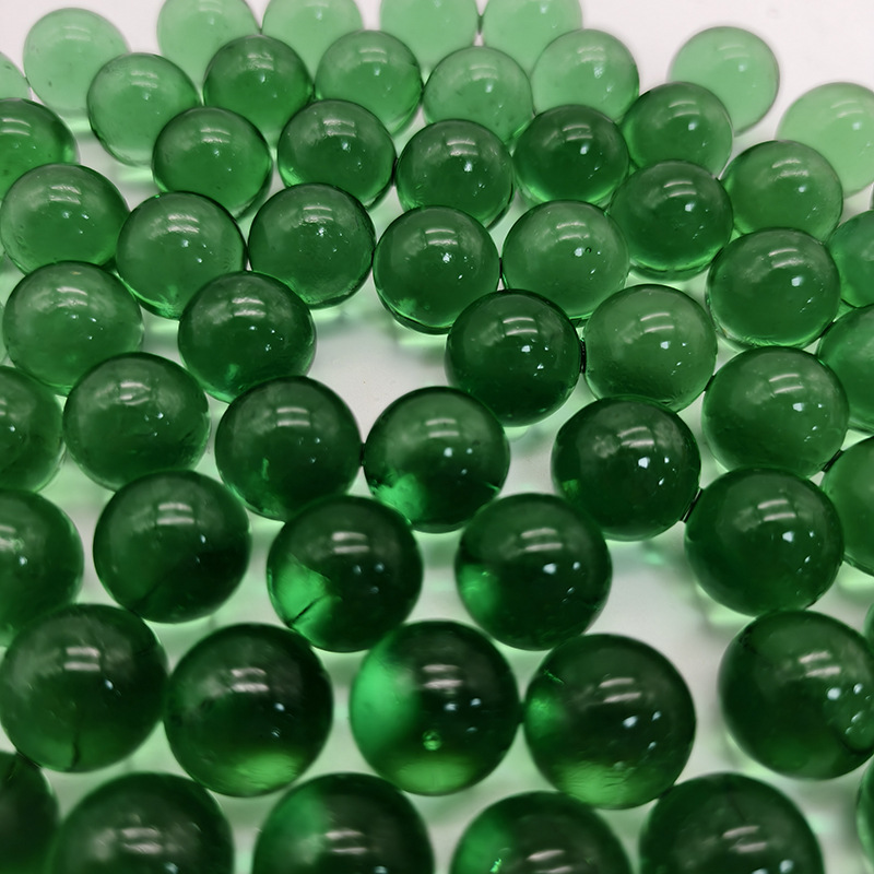Deep green glass beads, scattered beads, pendants, small pieces, liu-shaped marbles, special sale, decorative landscape glass packaging materials, factory direct sales pic 6