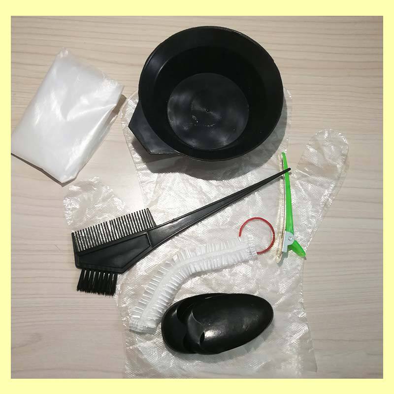 染发工具八件套一次性染发工具家用DIY烫染工具碗 刷围布耳套手套详情8