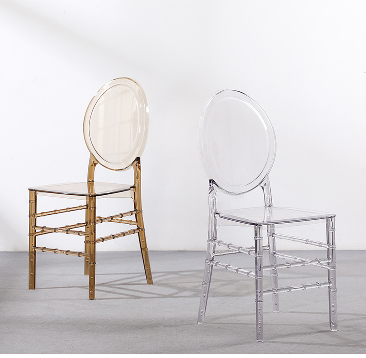Star Wedding transparent Acrylic chair, Mirror large round-back chair, hotel banquet hall, wedding hall, wedding hotel crystal chair pic 1