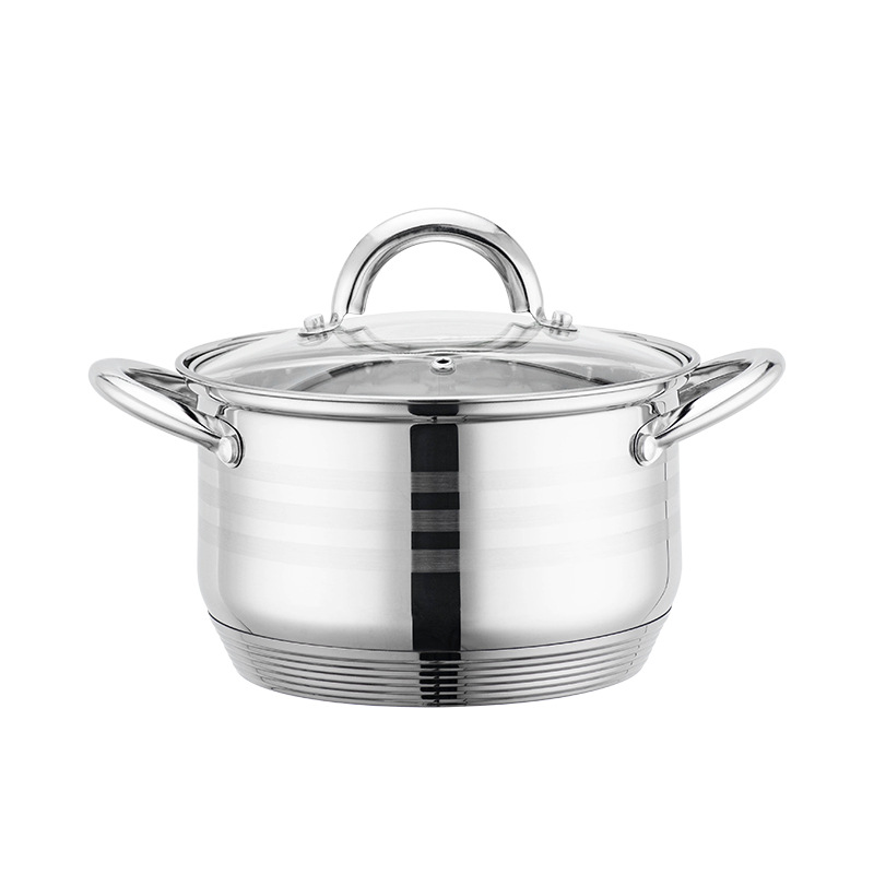 跨境不锈钢12件套锅线柄奶锅不锈钢汤锅蒸锅详情8