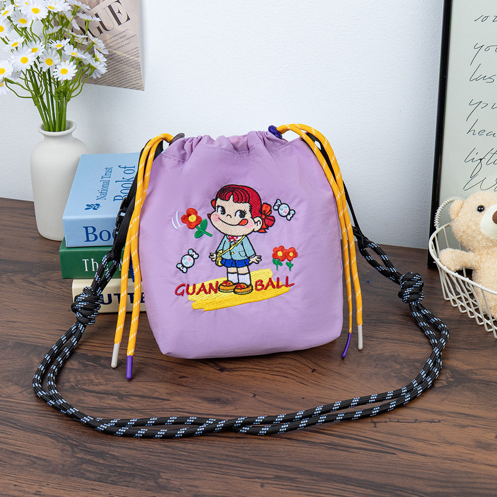 2025 New stylish and lightweight vertical phone bag, casual student cloth bag, Korean style simple 10,000-stitch embroidery single-shoulder bag pic 15