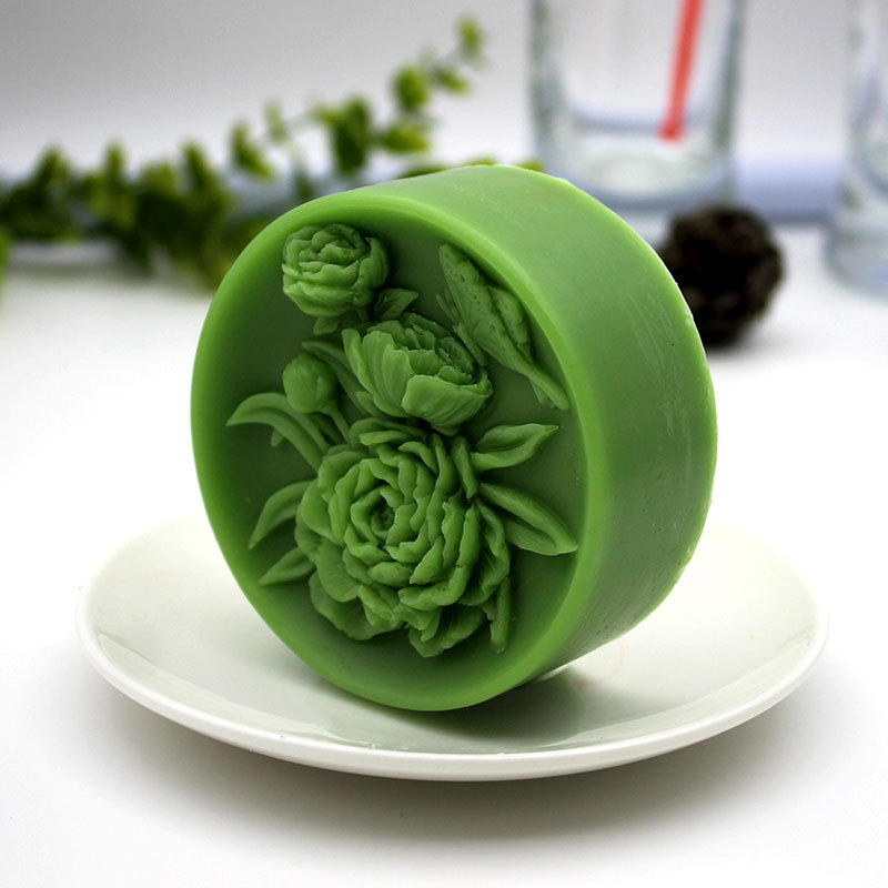 Peony, rose, silicone mold, cake baking, drip glue, scented gypsum, candle making, handmade DIY soap mold pic 13
