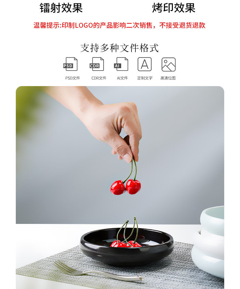 Melamine imitation porcelain small plates, Korean-style round small dish plates, snack plates, creative cold dish small plates for hotel restaurants, commercial use pic 12