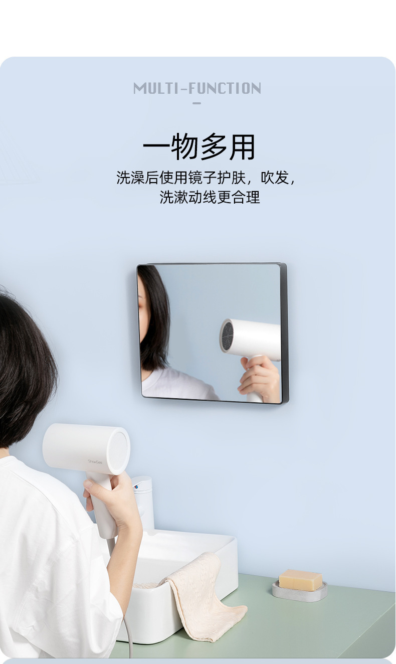 浴室收纳柜防水壁画折叠免打孔壁挂储物柜卫生间洗澡放衣服置物架详情10