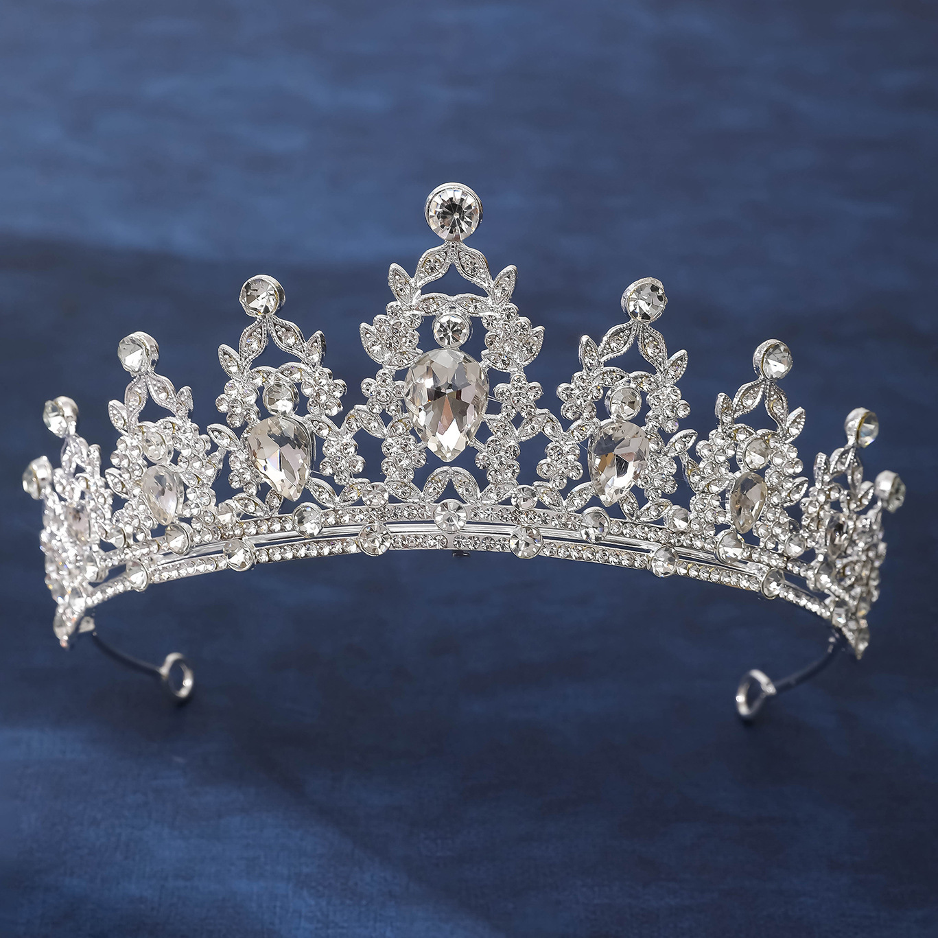 新娘皇冠头饰新娘巴洛克韩式水钻公主女王冠生日发饰端婚纱礼服配详情30