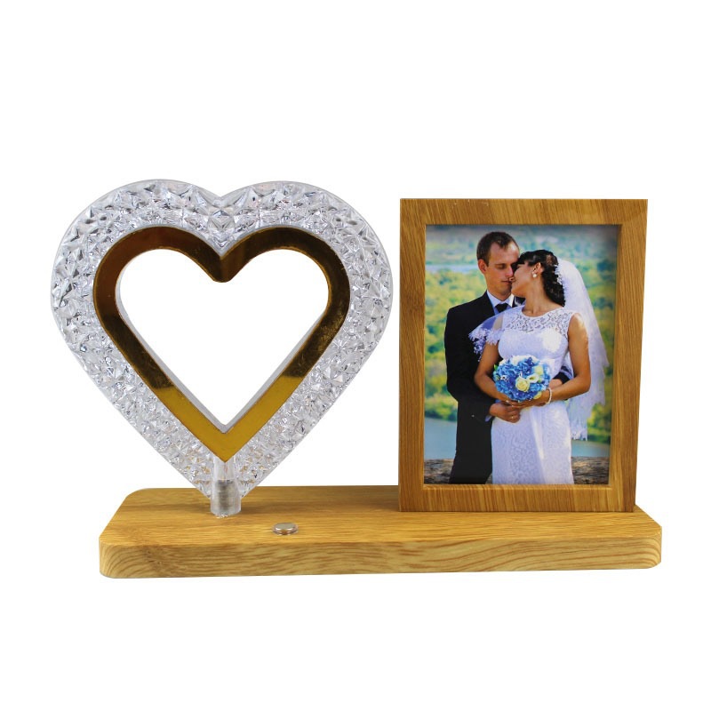 小熊相框台灯跨境热销触摸水晶台灯USB供电三色小夜灯床头摆件详情14