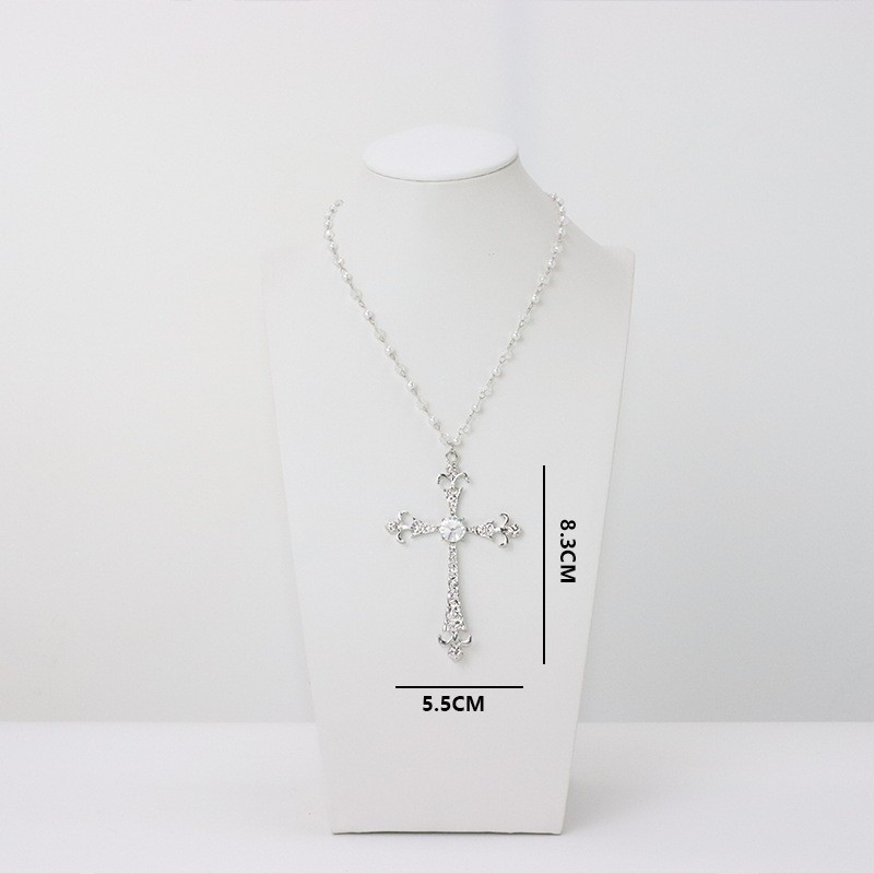 新款十字架项链长款辣妹项链女款2025甜酷y2k朋克颈链毛衣链配饰详情8