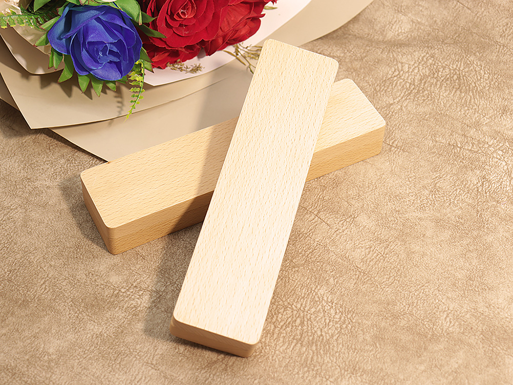 Customized beech wood black walnut necklace jewelry box packaging box, simple and fresh hairpin bracelet necklace jewelry gift box pic 10