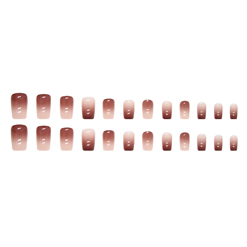 Gentle and elegant, milk coffee gradient nail art, pure desire, intellectual and fashionable nail wear, wholesale of special nail pads for nails pic 21