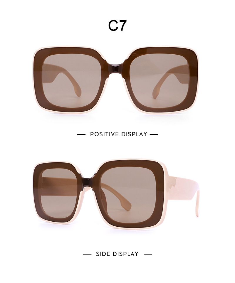 新款ins同款个性方形苏格兰纹摩登太阳镜欧美街拍墨镜女小方框详情22