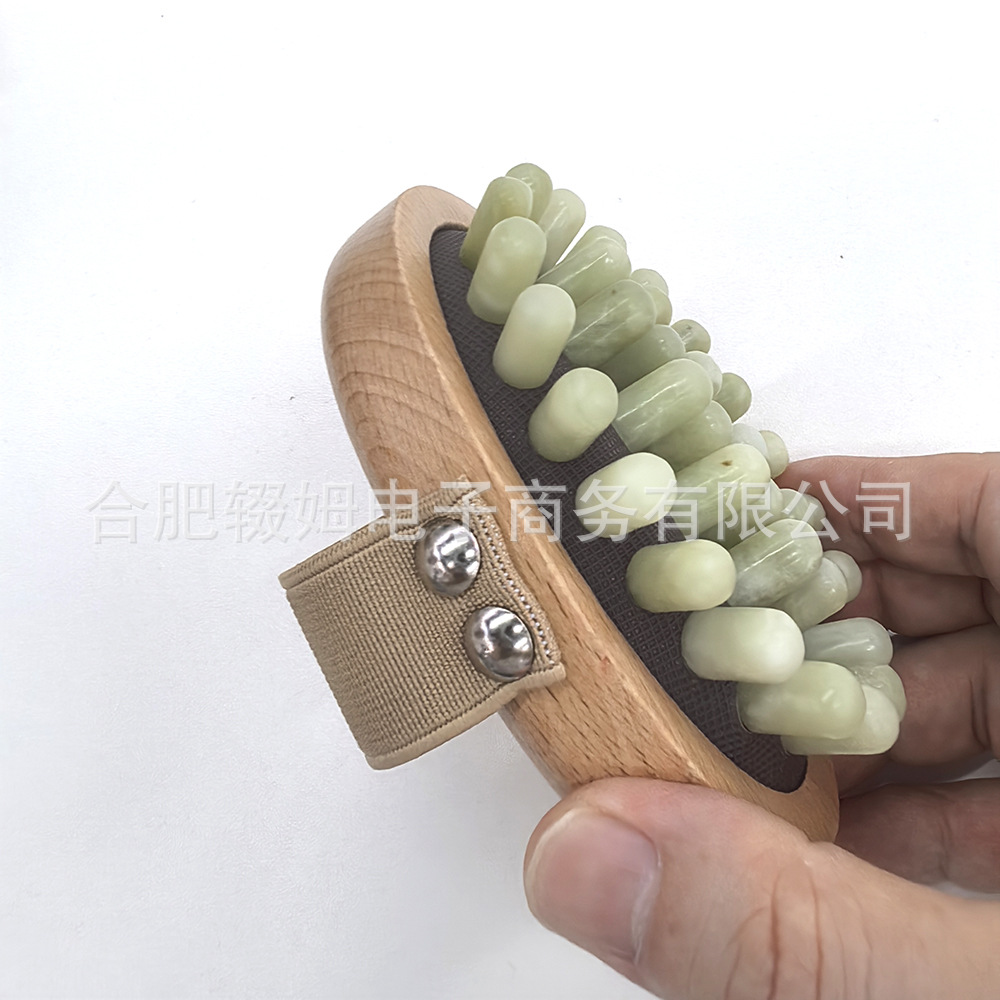 天然岫玉玉石气垫按摩器全身肩颈多功能颈椎按摩器头部按摩梳厂家详情22