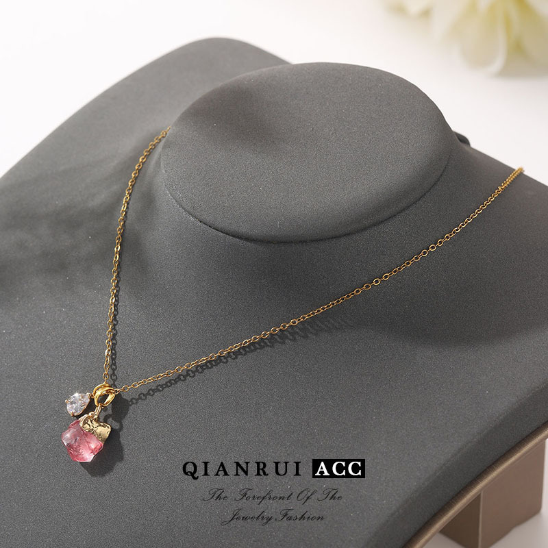 Amazon cross-border best-selling natural crystal rough stone irregular jewelry necklaces, fashionable and elegant oval, light luxury French style pic 20