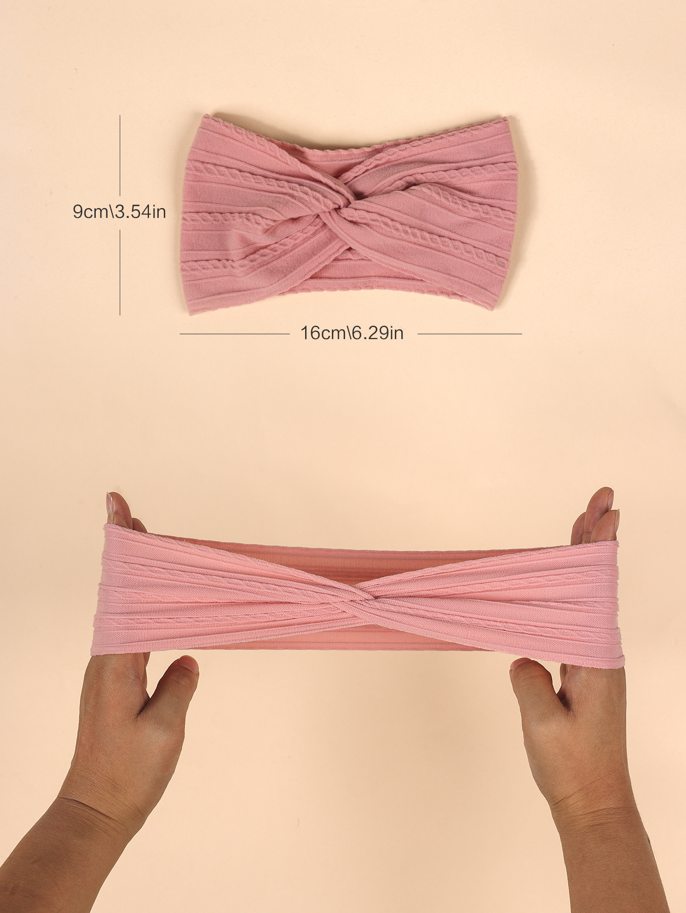 跨境儿童发饰 欧美流行宝宝交叉头带提花麻花蝴蝶结婴儿纯色发带详情2