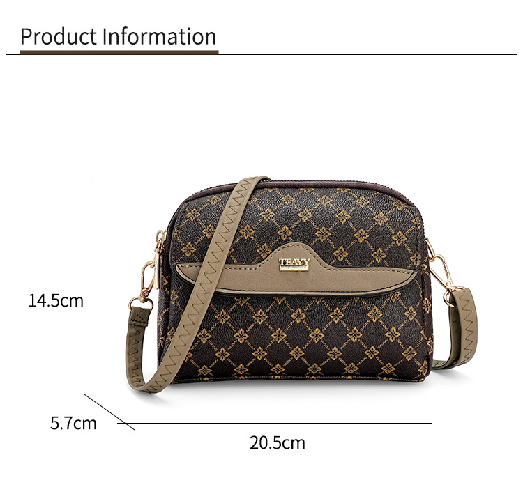 包包女高级感2024跨境外贸斜挎包大容量新款老花时尚气质百搭小包详情5