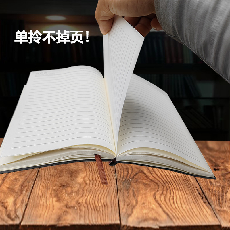 Wholesale a5 business office notebooks, b5 thickened meeting soft leather horizontal line work notebooks that can be printed with logos pic 14