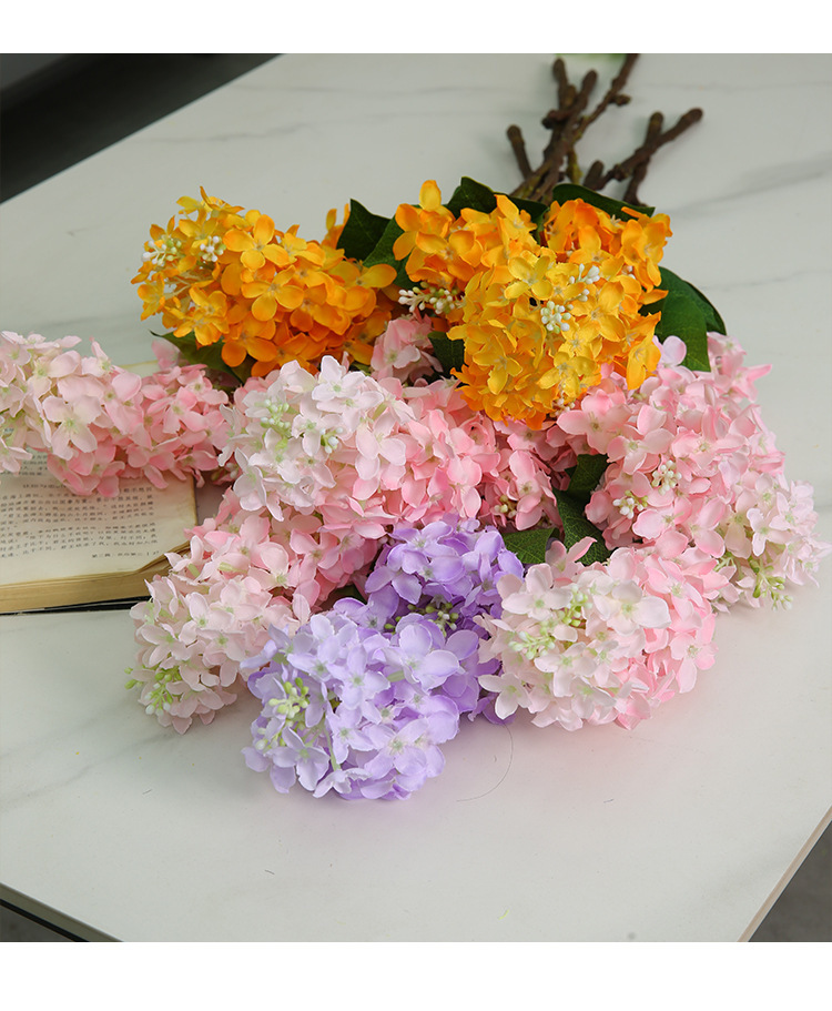 三叉丁香花仿真花法式紫藤花家居室内装饰客厅餐桌摆件花艺绢花详情9