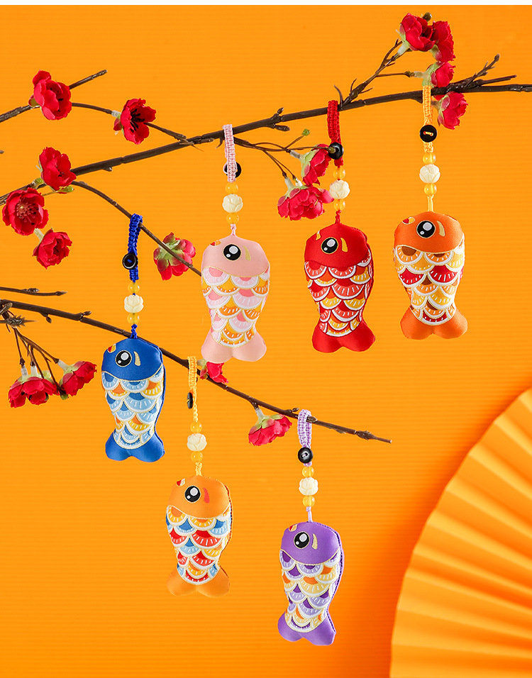 Fish-fish sachet, cloth bag, purse bag, sachet, small pendant, car decoration, Dragon Boat Festival sachet pic 11