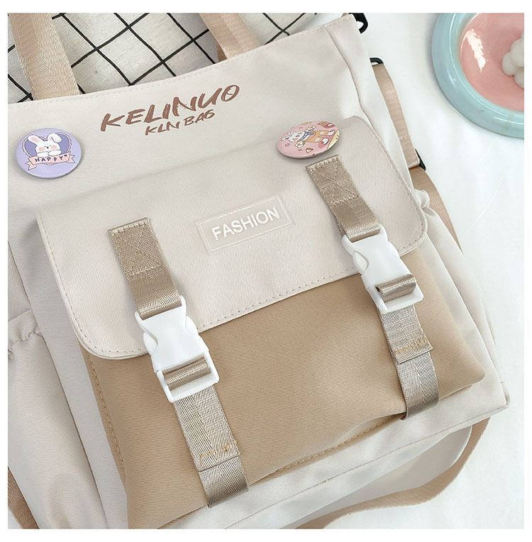 书包女ins森系单肩包学生帆布包清新简约斜挎包大容量装书手提袋详情6