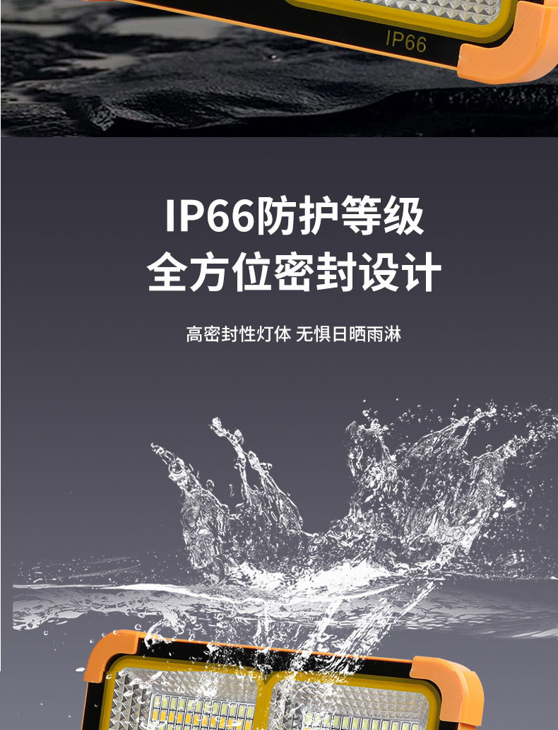 跨境太阳能手提灯充电投光灯户外露营灯便携家用移动应急照明灯详情19