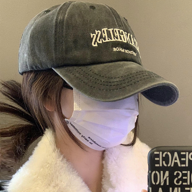 秋夏季鸭舌帽女韩版新款深顶宽檐帽子大头围显脸小百搭刺绣棒球帽详情8