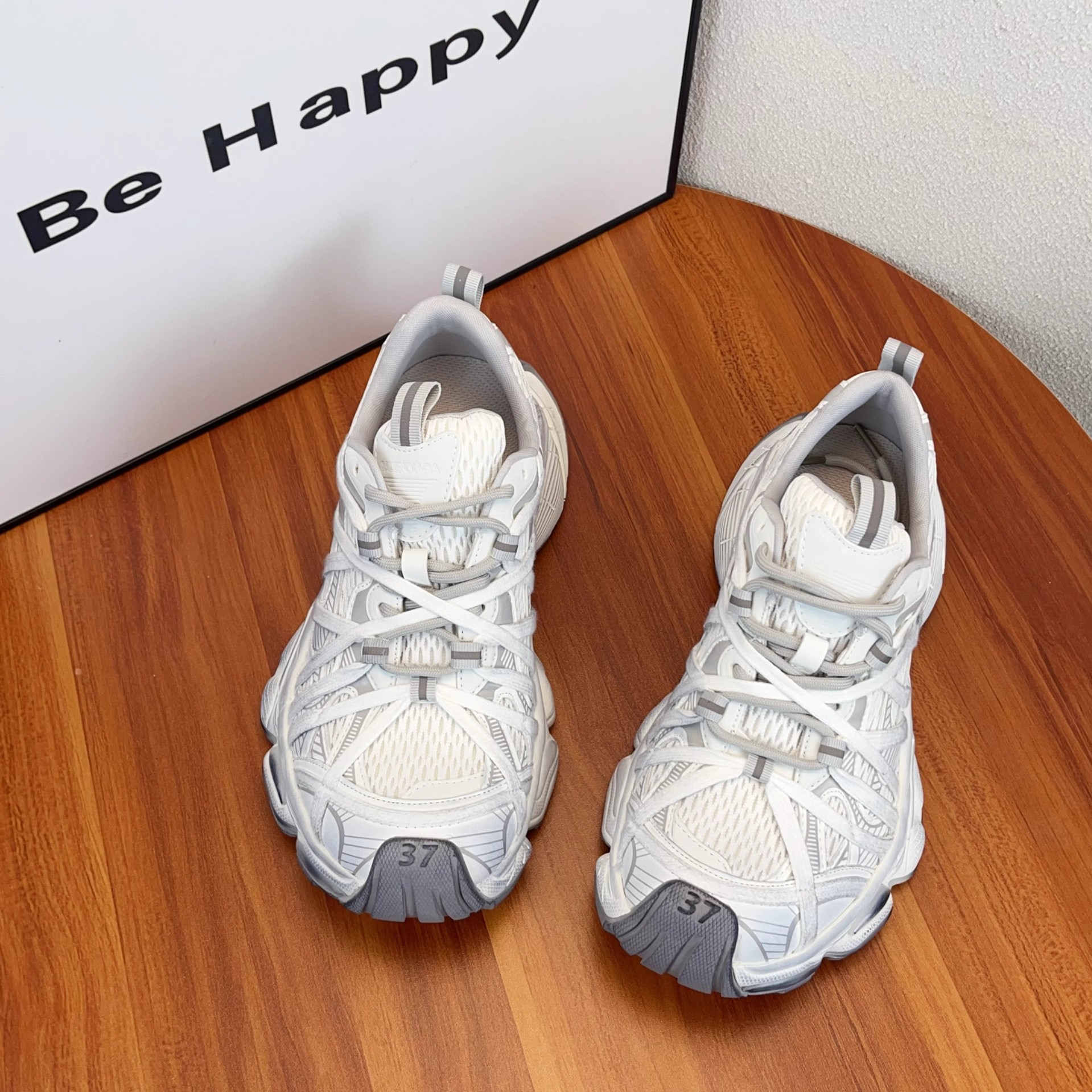 巴黎时尚厚底拼色老爹鞋女2025年新款蜘蛛侠绑带透气休闲运动鞋详情8