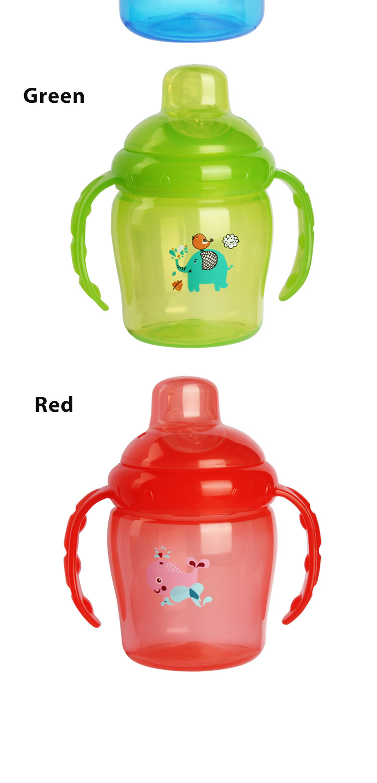 超宽口pp学饮杯宝宝鸭嘴杯水杯大容量防摔防漏直饮杯防呛彩盒装详情9