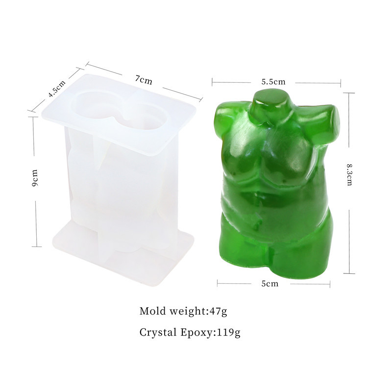 Zhonghui 3D Silicone Candle Molds for Men and Women DIY crystal Resin Scented Plaster Resin human body ornaments pic 4
