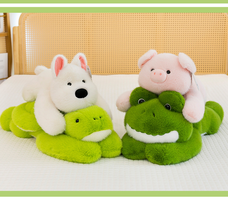 Paomeng West Highland plush toys, girls' sleeping frog cushions, turtle sofa cushions, paomeng sleeping pillows, pink pig figurines pic 13