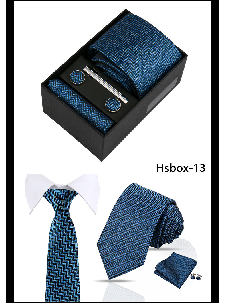 男士商务佩斯利领带口袋巾礼盒套装结婚礼服红色7.5cm手工打结领带配饰详情15