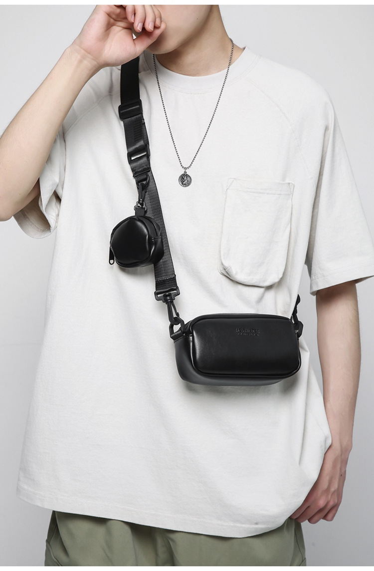 2026新款PU男士斜挎包韩版休闲小方包ins单肩包潮男情侣背包代发详情10