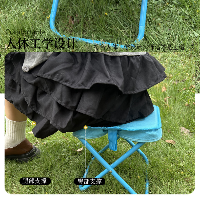 Pen case folding stool, pen case small stool, camping chair, fishing chair, multi-functional portable handbag chair, folding chair wholesale pic 4