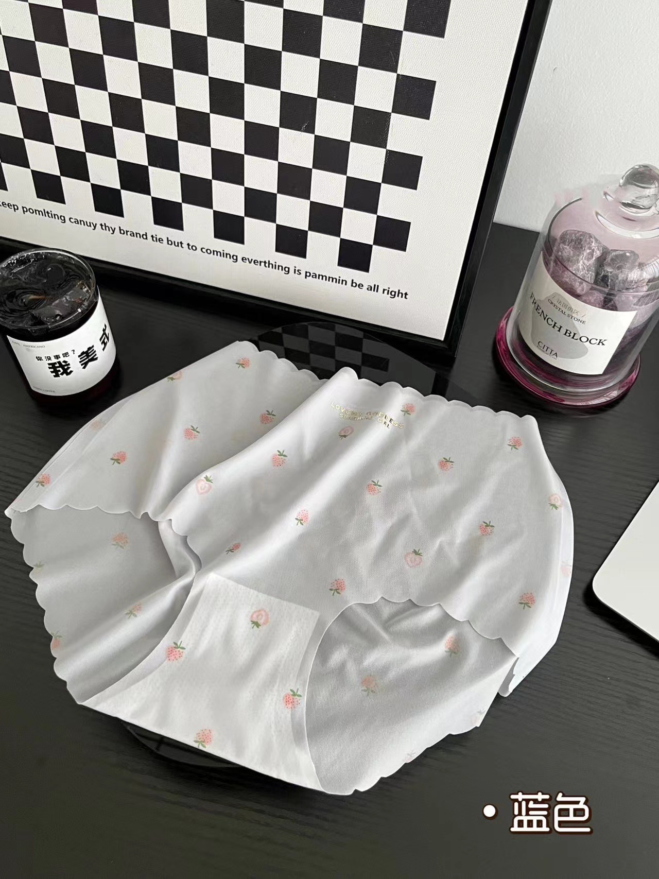 外贸出口欧美非洲超薄冰丝甜美印花裸感面膜裤无痕棉透气底档速干中腰少女三角内裤详情13