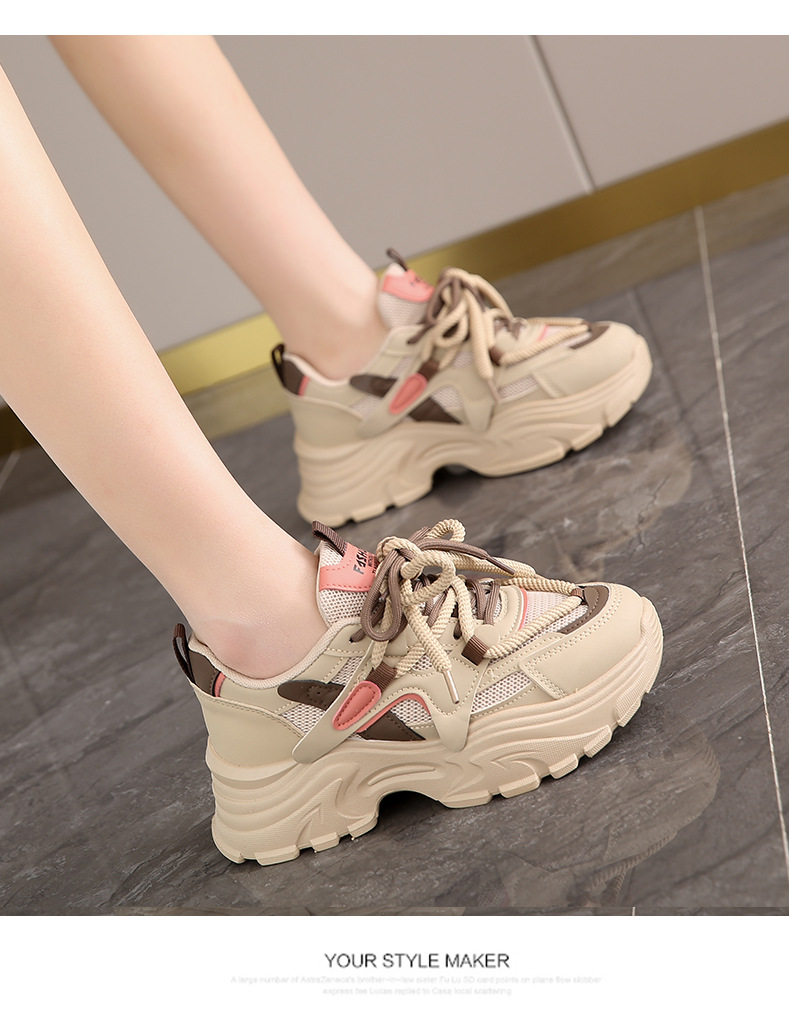 高级感莆田老爹鞋女2024年新款春夏透气显脚小码34软底运动跑步鞋详情25