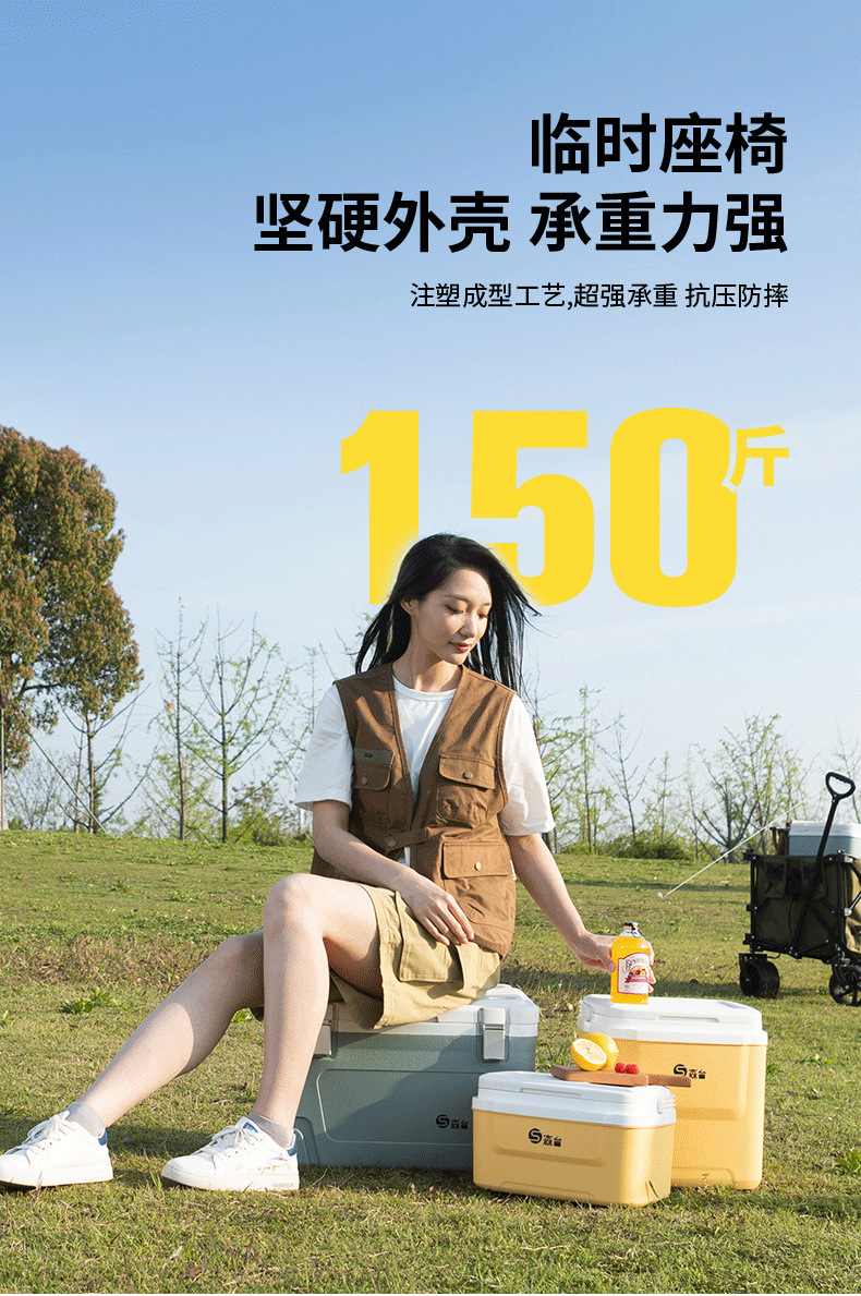 保温箱冷藏箱家用车载户外冰箱手提便携保冷野餐钓鱼商用摆摊冰桶详情12