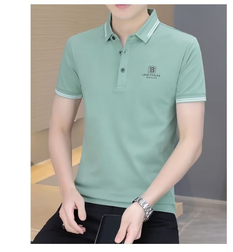 短袖男士T恤Polo打底衫新款夏季男装翻领休闲衬衫T恤男式上衣批发详情15