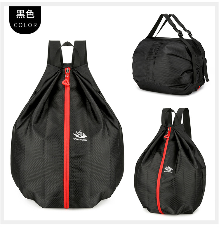 Yitu Warner Heim backpack, foldable portable storage bag, large capacity basketball bag, drawstring bag, drawstring backpack pic 30
