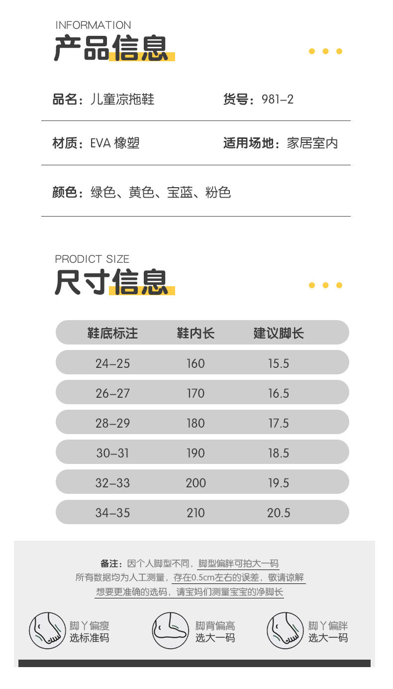 跨境批发儿童可爱虫子男女童夏季新款凉拖鞋子可爱卡通软底童鞋男女宝宝鞋详情2