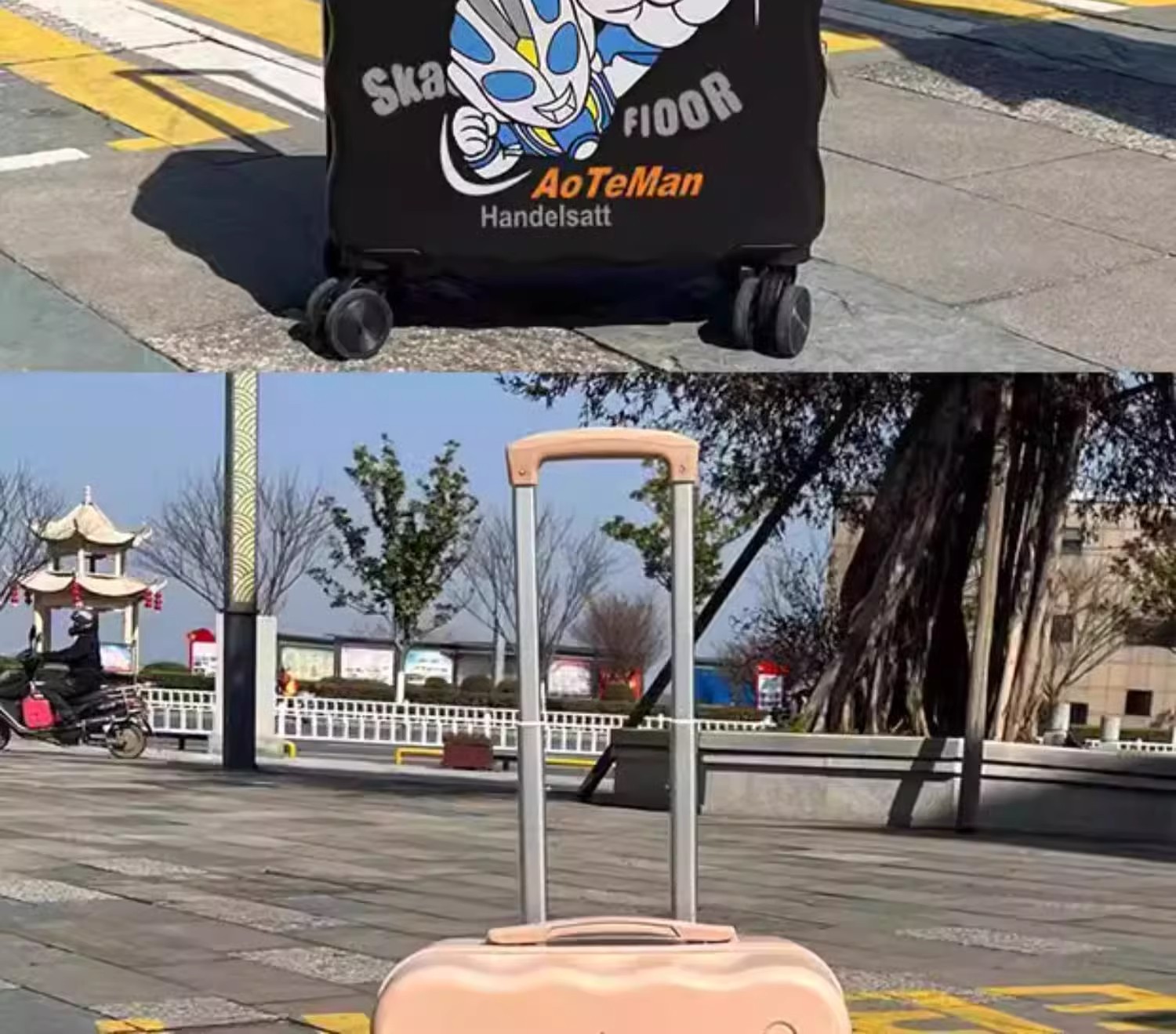 行李箱20寸短期出行小型拉杆箱女儿童卡通旅行箱轻便登机箱男拉链详情9