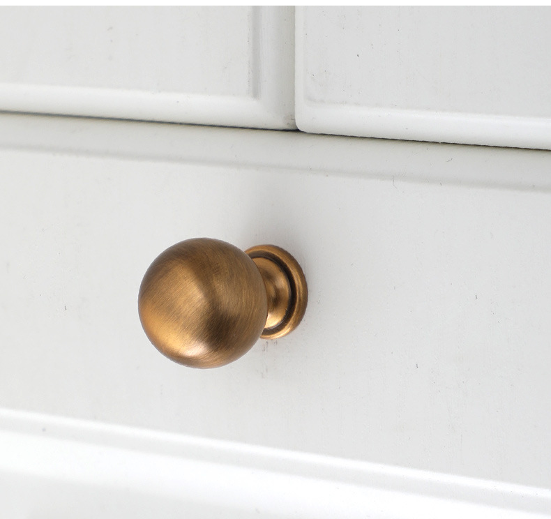 轻奢意式实心柜门圆形单孔拉手金色黑色法式简约橱柜衣柜抽屉把手详情10