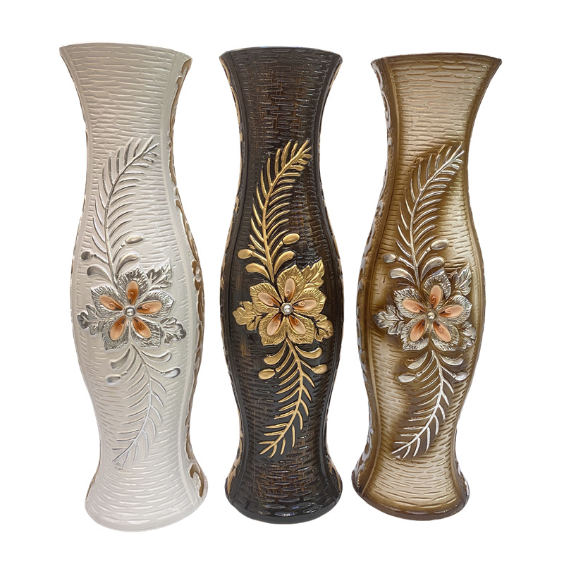 60cm花瓶厂家批发陶瓷花瓶欧式客厅摆饰绢花工艺落地大小花瓶详情13