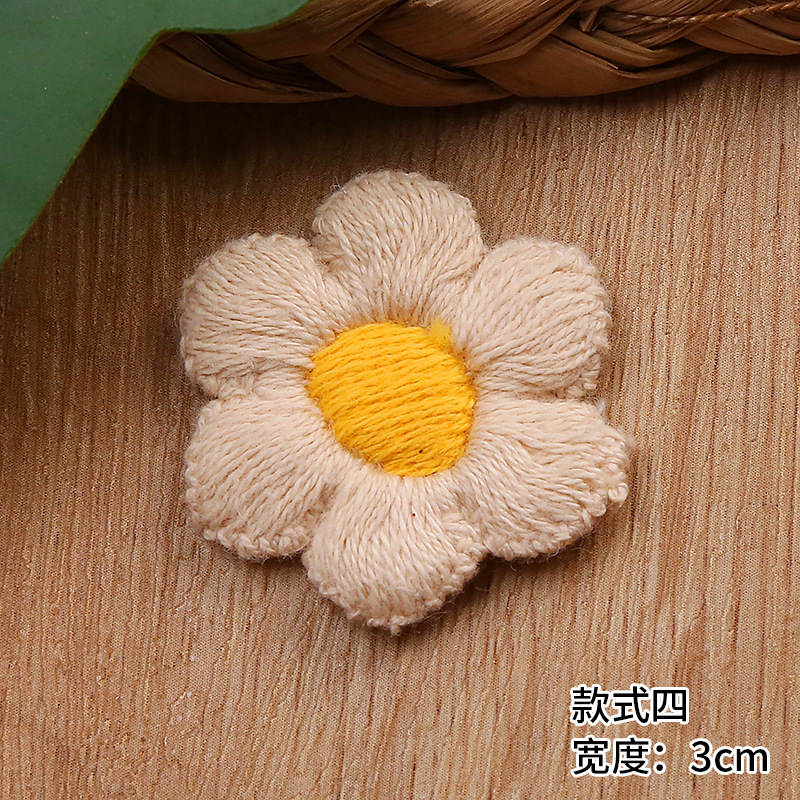Multicolored knitted flower yarn with colorful lace, 3-centimeter-wide clothing accessories manufacturer for sale pic 8