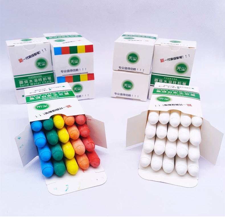水溶性粉笔儿童涂鸦无粉尘老师书写干净不脏手教学粉笔无尘粉笔详情6