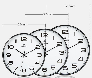 12-inch living room wall clock, simple and elegant household plastic clock, silent quartz clock, wall watch, Nordic light luxury wall clock pic 18