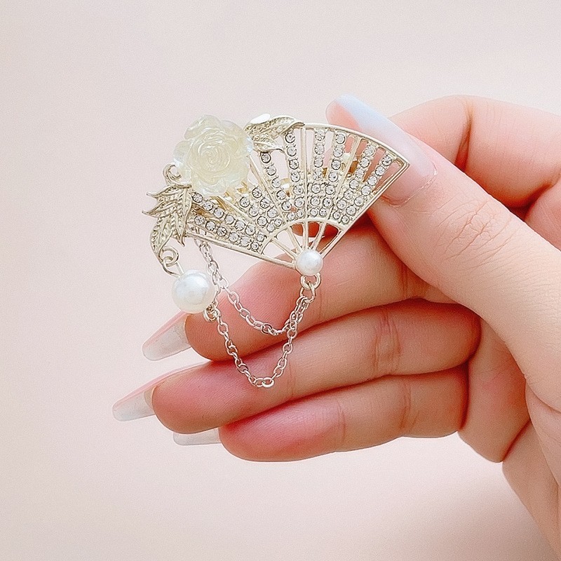 Korean flower headwear clips, rhinestone, frog clip at the back of the head, simple bangs clip, top clip, hairpin, female butterfly pic 11